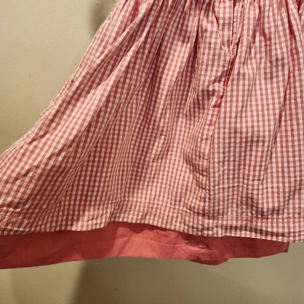 Gap baby girls gingham pink and white dress size 12-18 Months